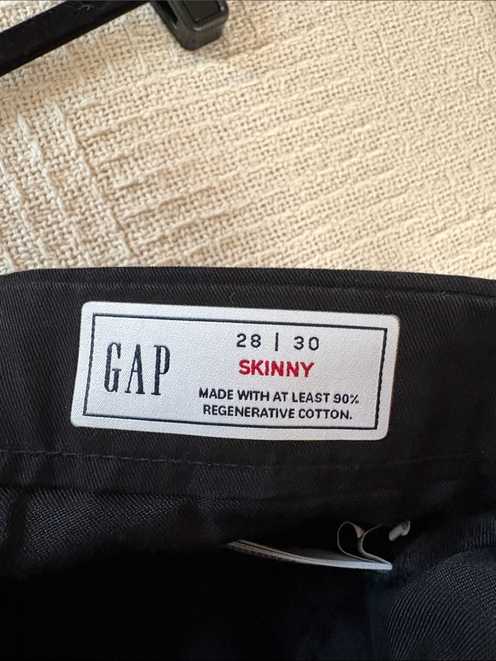 Gap pants NWT Skinny performance Black Chino Pants - size 28 x 30 $60 paid - Picture 2 of 10